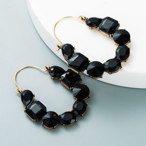 Black Crystal Earrings